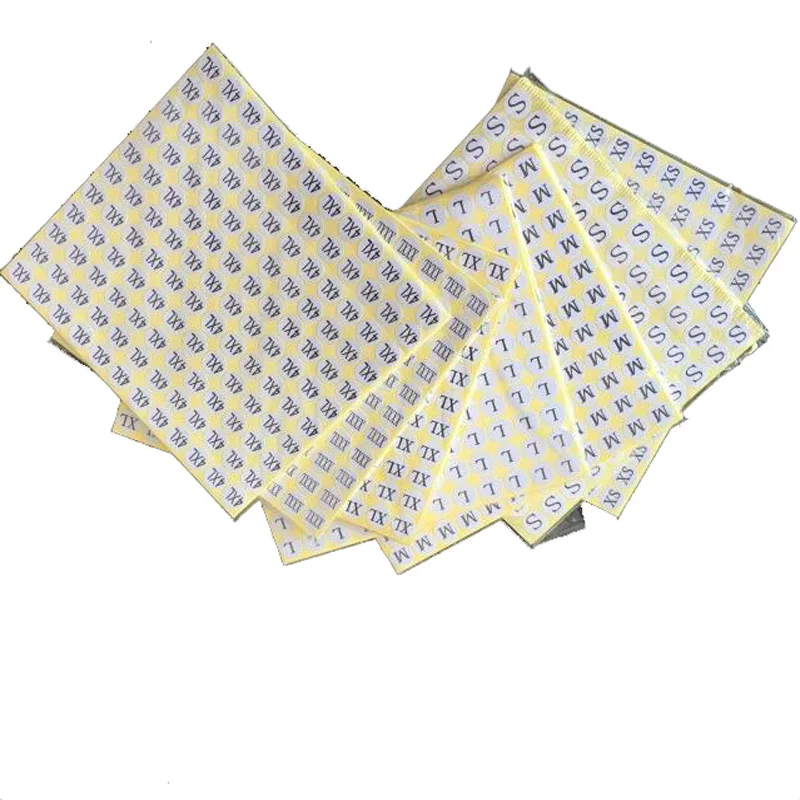 13mm 1000pcs stock Round Sticker printed English letters size Label/Paper for clothing/garment/jeans/children/shoes/bags tags