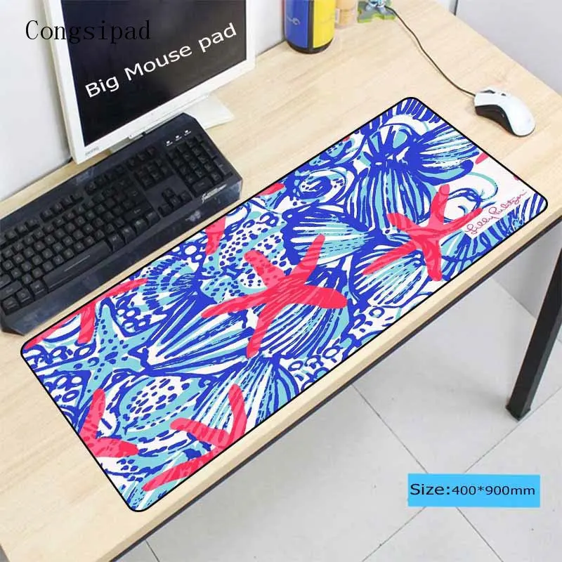 Congsipad 900*400*2mm Large Gaming Speed Mouse Pad Waterproof Anti-slip Nature Rubber Mice Pad Desk Mat for LOL Anime CS GO DOTA