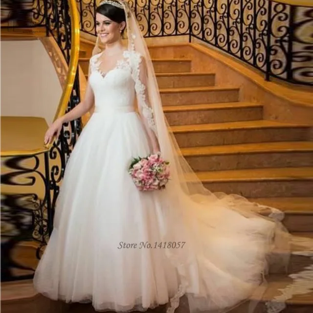 vestido de noiva romantico blanco antiguo vestido de boda 2016