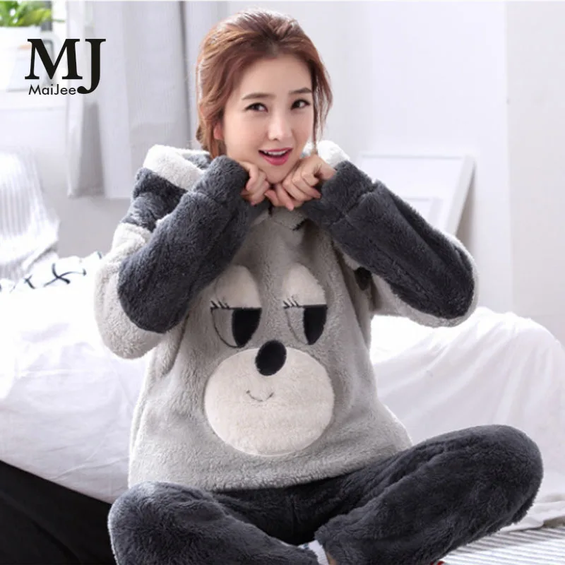 Зимняя Толстая Пижама MJ103 для пар пижама Женская кигуруми Pigiama Donna Женский
