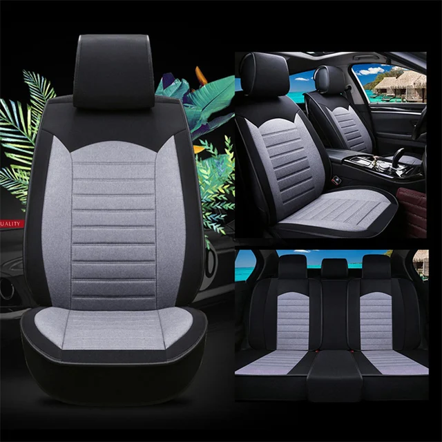 Universal flax car seat covers For Toyota 4 RUNNER 86 ALPHARD ALTIS
