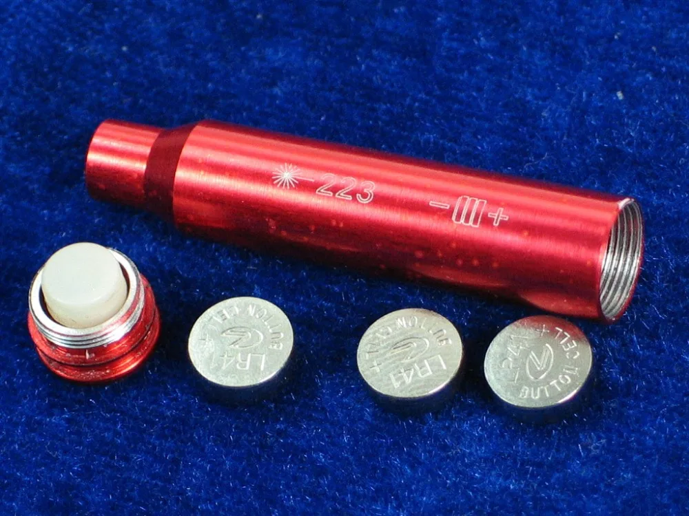 CAL:.223 REM Cartridge Red LASER bore sight Bore-sighter ALUMINIUM RED Free shipping | Спорт и развлечения