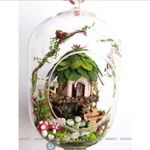 3 шт. Dream джунгли Тим миниатюрный кукольный домик стеклянный шар лес кукла на дерево дом ручной корпус со светодиодный свет
