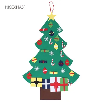 

Felt Christmas Tree DIY Wall Door Hanging Decoration Ornament for Kids 117 x 77cm Arts &Crafts DIY Toys