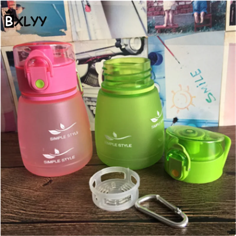 

BXLYY New 250ml Push-type Frosted Water Bottle 4 Color Student Easy To Carry Leak-proof Rope Kettle Sports Shaker Bottle Cup.T