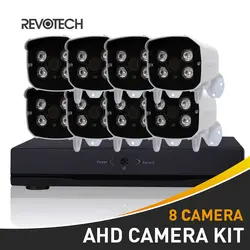 8CH CCTV 1080 P AHD системный комплект для фотокамеры HD 8-канальный 1080N DVR 60ft кабель 8 шт. водонепроницаемый 2.0MP камера видеонаблюдения