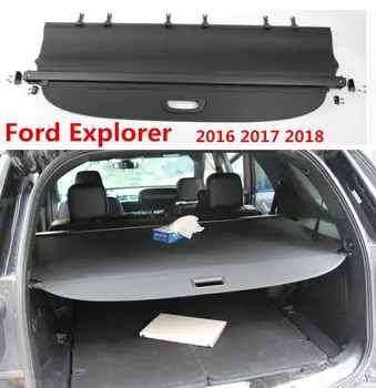 

Aluminium alloy + Fabric Rear Trunk Security Shield Cargo Cover For Ford Explorer 2016 2017 2018 Car Accessories