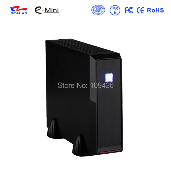 

REALAN High Quality Mini ITX Desktop Computer E-2019 with Power Supply (SGCC 0.8mm, 2.5'HDD, black silver pink)