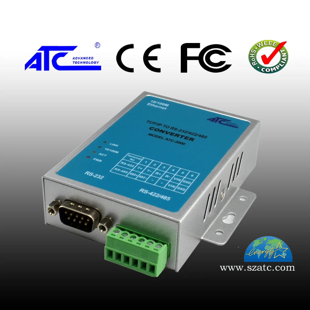 

Serial Port Server RS485 Micro Server Serial to Ethernet Communication Module Power Supply ATC-2000
