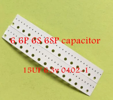 

10pcs/lot 15UF 6.3v 20% X5R 0402-1 for iphone 6 6Plus 6S 6SPlus capacitor
