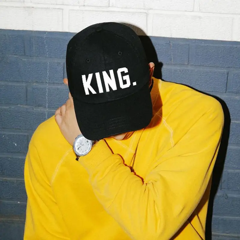 1 шт. король/королева с буквенным принтом Snapback кепки для влюбленных мужчин и