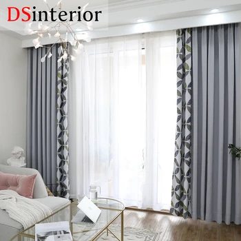 

DSinterior 70-75% shading modern blackout curtainfor bedroom window custom made