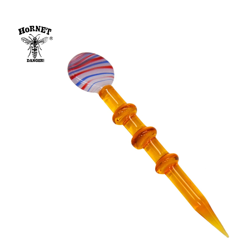 HORNET Премиум кварцевая крышка карбюратора Dabber восковой папы инструмент 4,8 дюймов кварцевая ручка Carb Крышка для кварца Banger Стекло Курительная Водопровод