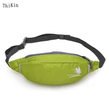 ThiKin Léger En Nylon Imperméable Voyage Femmes Taille Sac De Couleur de Sucrerie Téléphone Mobile Fanny Sac Portable Hommes Taille Ceinture Sac