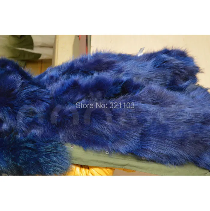 Меховая парка Mrs furs с большим воротником из натурального Лисьего меха модная