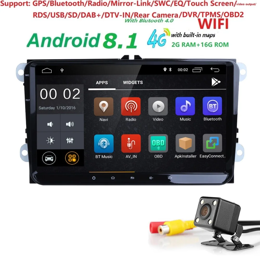 Hizpo 1024 600 2 din Android 8 1 Car No DVD Radio font b GPS b