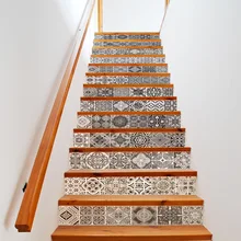 Funlife Ретро плитка DIY Наклейка на лестницу, ретро Напольная керамическая плитка настенные наклейки для украшения дома, барокко плакат, религия