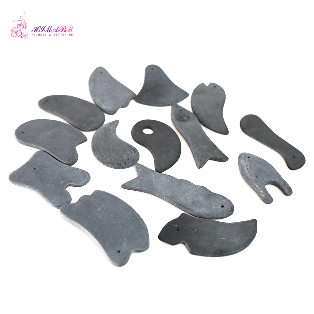 HIMABM 14 Pieces Natural Stone Needle Relax Guasha Board For Wrinkle Removal Whitening Face Care Beauty Face HIMABM 14 Pieces Natural Stone Needle Relax Guasha Board For Wrinkle Removal Whitening Face Care Beauty Face