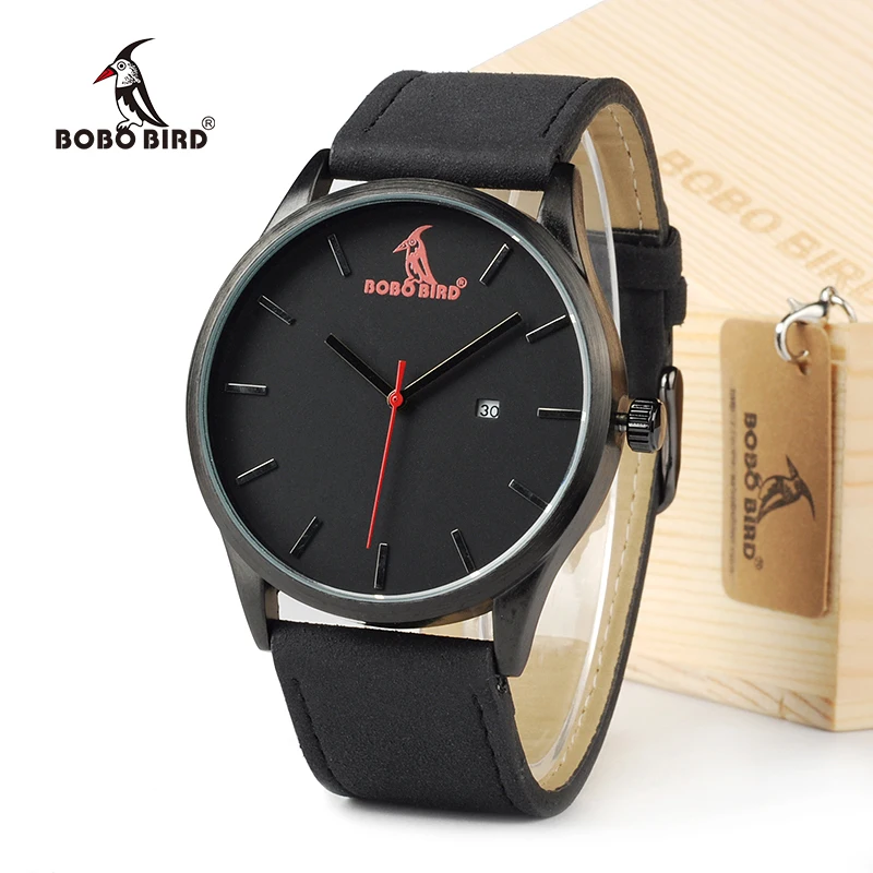 BOBOBIRD Top Luxury Brand Quartz Watches Business Military Men Watches Leather relogio masculino Le