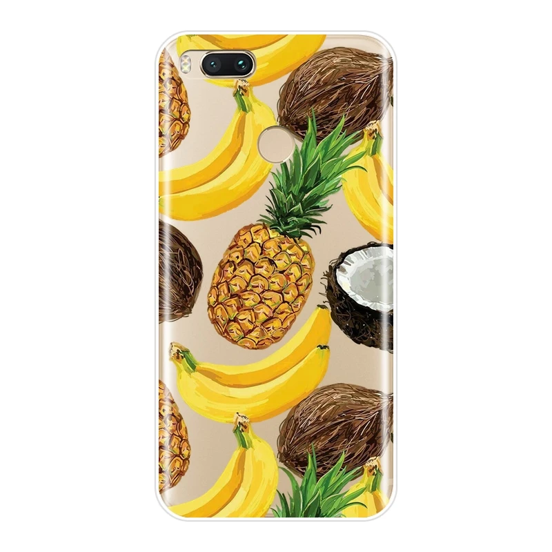 Силиконовый чехол для телефона Xiaomi MI A1 A2 LITE 8 SE мягкий с персиковым ананасом и