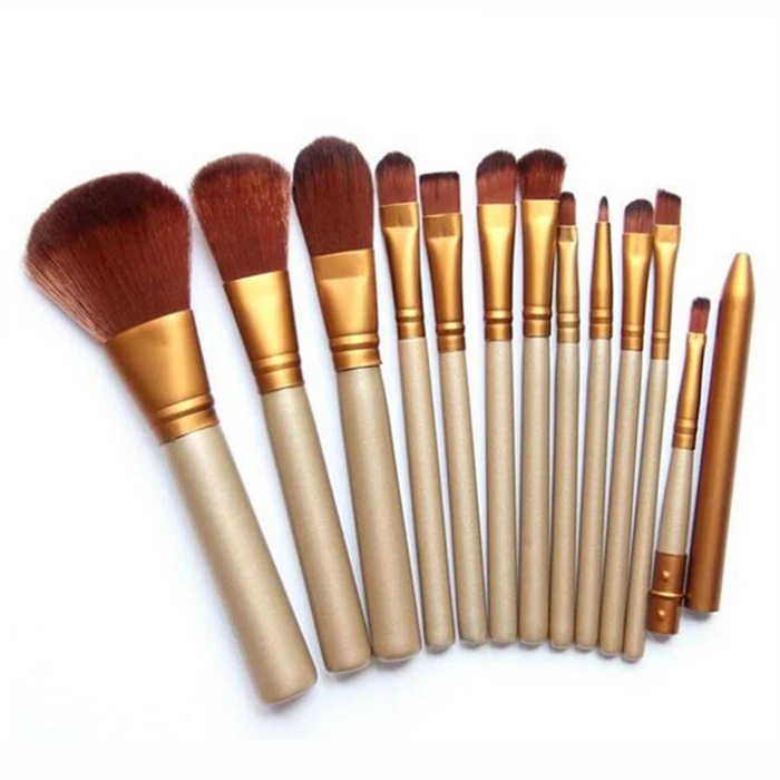 Conjunto de Escova de Maquiagem Moda Marca Feminina Premiuim Alta Qualidade Macio Taklon Cabelo Profissional Maquiagem Artista Escova Kit Ferramentas 12 Pçs 1 taklon cabelo profissional maquiagem artista escova kit ferramentas