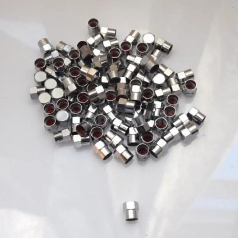 

100Pcs new Chrome Plated Plastic Tire Valve Stem Cap Covers Wear resistant Motorcycle Tire Air Pressure Cap