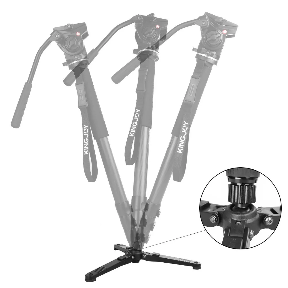 360 Degree Video Head Monopod Camera Tripod Kits w/Monopod Base Smooth