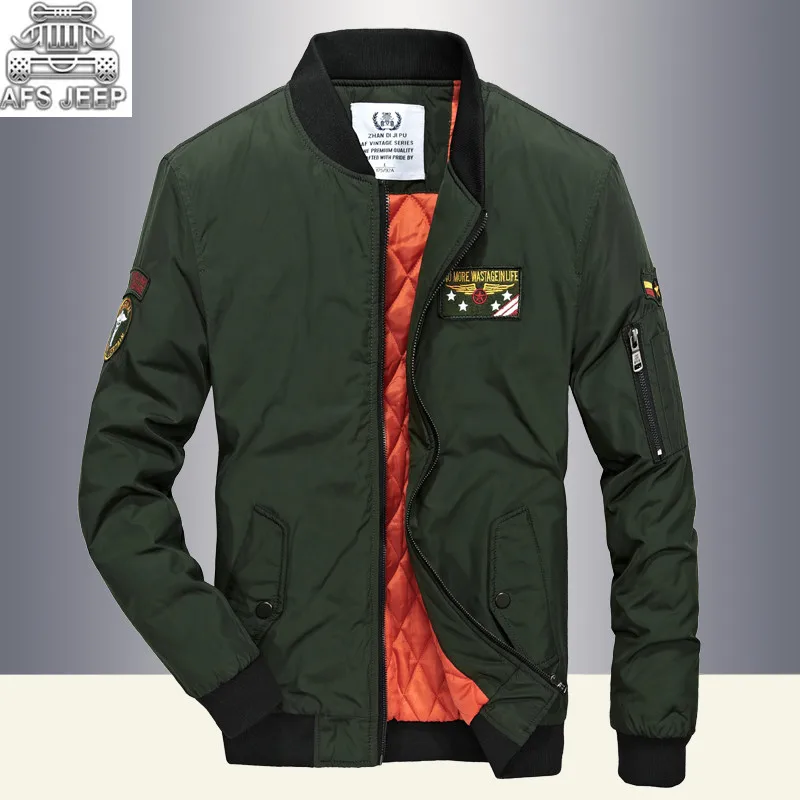 

Bomber Men Jacket Winter 2017 New Air Force One Brand AFS JEEP Military Army Clothing Tactical Coat Windbreaker Male Jackets