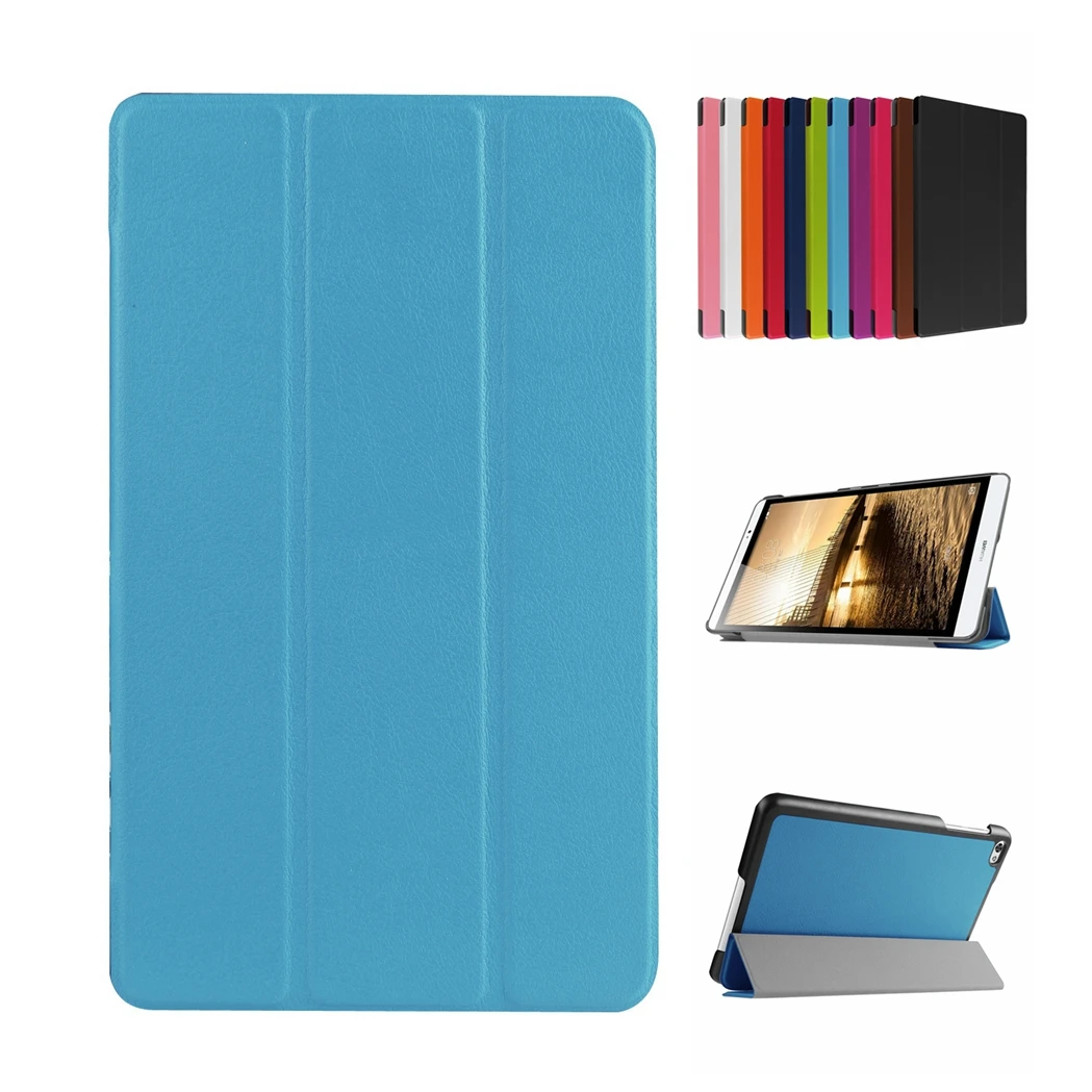 

for Huawei MediaPad M2 8.0 Case Slim Flip Cover for Huawei Tablet 8 inch M2 3 Fold Stand Leather Business Capa Funda Auto Sleep