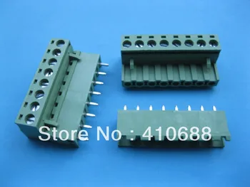 

100 Pcs 8 way/pin Pitch 5.08mm Screw Terminal Block Connector Pluggable Type Green 2EDCK-2EDCV-5.08