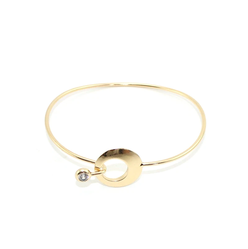 

2017 New crystal jewelry simple copper Hollow out cuff bracelets & bangles for women