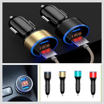 

Car USB Charger 12-24V Cigarette Lighter Power Adapter for Volvo S40 S60 S80 XC60 XC90 V40 V60 Any Cars XC40 360c V90 V40