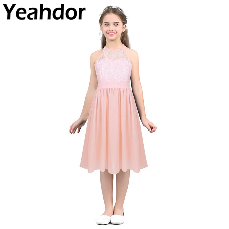 halter neck flower girl dresses