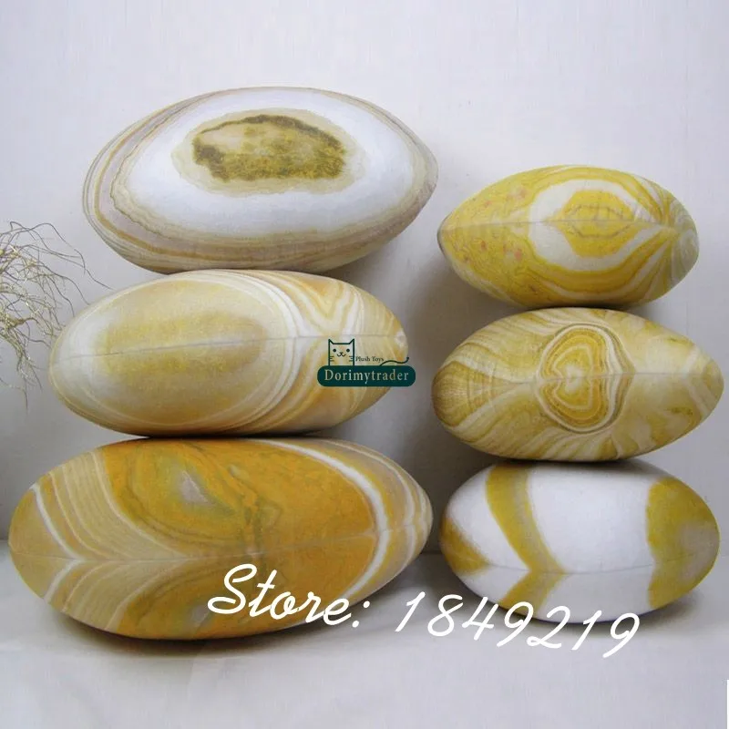 Dorimytrader Fashion New 6Pcs Lot Emulational Cobblestone Plush Pillow Big Cushion Nice Room Decoration Children Natural Stone Stuffed Toy DY61086 (4)