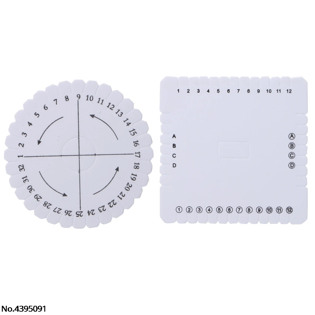 

2Pcs Round Square Kumihimo Beading Cord Disc/Disk Braiding Braided Plate DIY