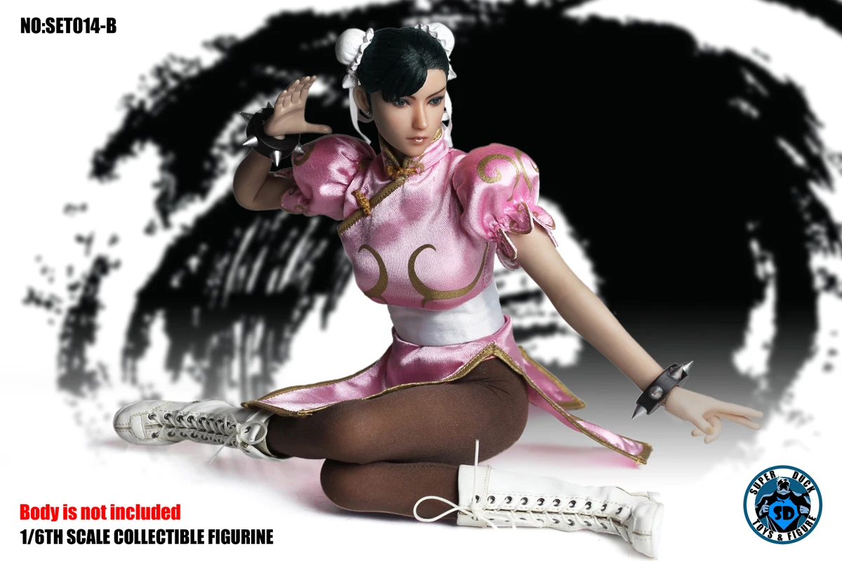 Супер утка SET014A/B 1/6 китайская богиня боя Chunli косплей костюм наряд для 12 дюймов Фигурка DIY
