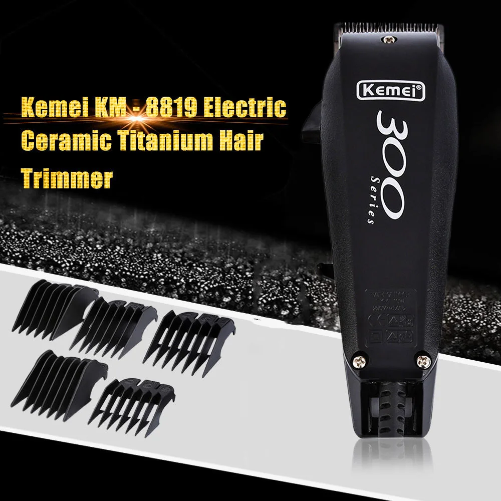 Newest Kemei Professional Hair Trimmer Electric Hair Clipper Ceramic Titanium Male Barber Hair Cutting Machine For Men