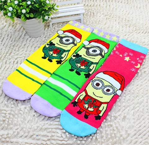 3pair 2015 college socks genuine sox despicable me 2 minion sock cute cartoon socks for women christmas kd socks high quality in socks from womens - Minion Christmas Stocking 3pair 2015 college socks genuine sox despicable me 2 minion sock cute cartoon socks for women christmas kd socks high quality in socks from womens - Minion Christmas Stocking