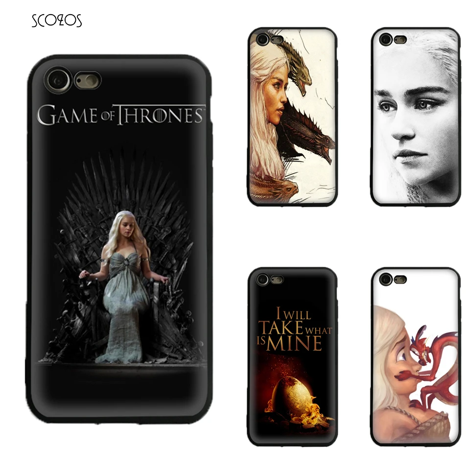 Daenerys Targaryen Silicone TPU phone case soft Cover For Iphone X 5 5S Se 6 6S 7 8 6&amp6s Plus 7&amp8 #ia218 |