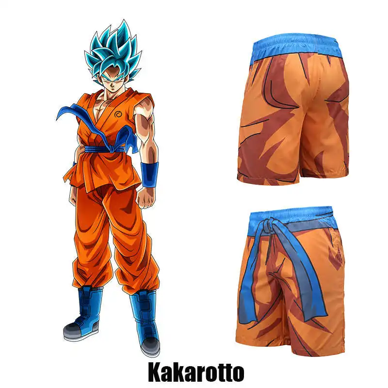 Dragon Ball NARUTO Quick Dry Swimming Shorts For Men Anime Swimwear Man Summer Bathing Beach Wear Surf Boxer Brie Swim Trunks