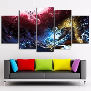 

HD Printed 5 Pieces Canvas Painting Seven Dragon Ball Anime For Modern Decorative Bedroom Living Room Home Wall Art Decor