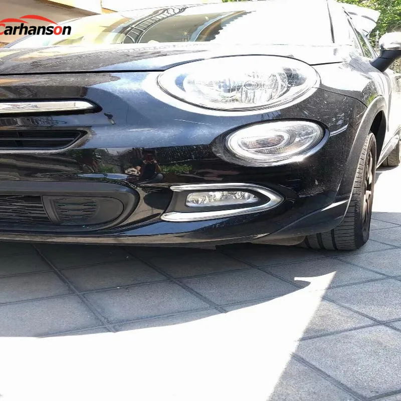 Аксессуары для стайлинга автомобиля Fiat 500X 2017 2018 Хромированная передняя