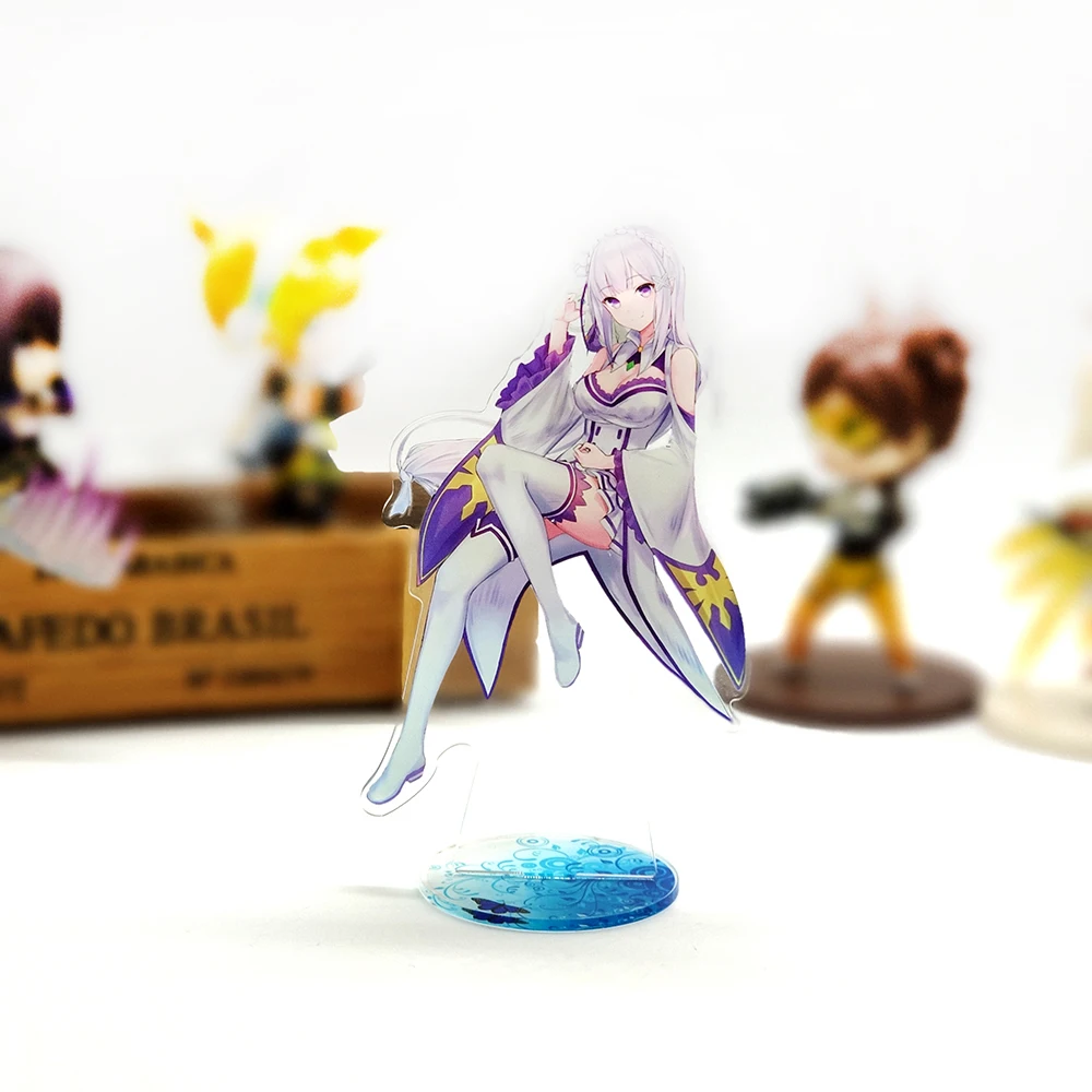 

Re Zero Starting Life in Another World Emilia acrylic stand figure model plate holder cake topper anime Hajimeru Isekai