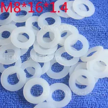 M8*16*1.4 1pcs White Nylon Washer Plastic Flat Spacer Washer Thickness circular round Gasket Ring High Quality circular