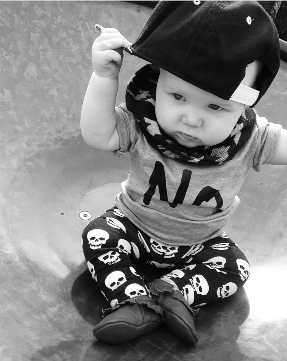 Г. Летняя модная одежда для маленьких мальчиков комплект одежды для новорожденных мальчиков, хлопковая футболка с надписью+ брюки с черепом, Одежда для младенцев