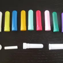 Упаковка из 100 комплектов Пустые контейнеры для носовых ингаляторов, детали для наполнения эфирных масел(четыре части в наборе, 9 цветов