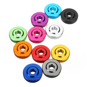 

SULEVE M6AN2 10Pcs M6 Knurled Thumb Nut w/ Collar Screw Spacer Washer Aluminum Alloy Multicolor