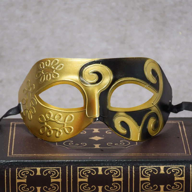 1 шт. ретро Половина лица маска для джазового принца Хэллоуин вечерние Венецианская Маскарадная маска для мужчин вечерние Косплей Пасхальный карнавал - Цвет: 7