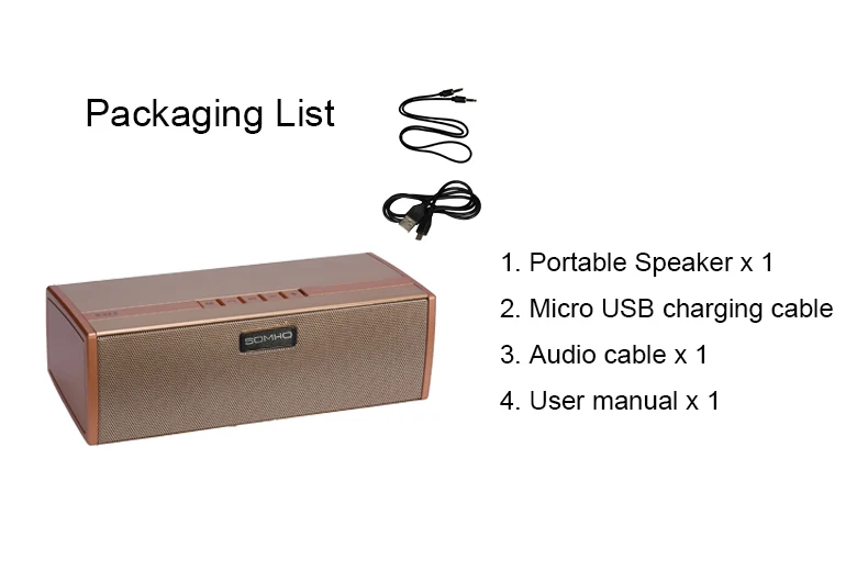 SOMHO S323 Bluetooth беспроводной динамик супер бас портативный динамик s с fm-радио