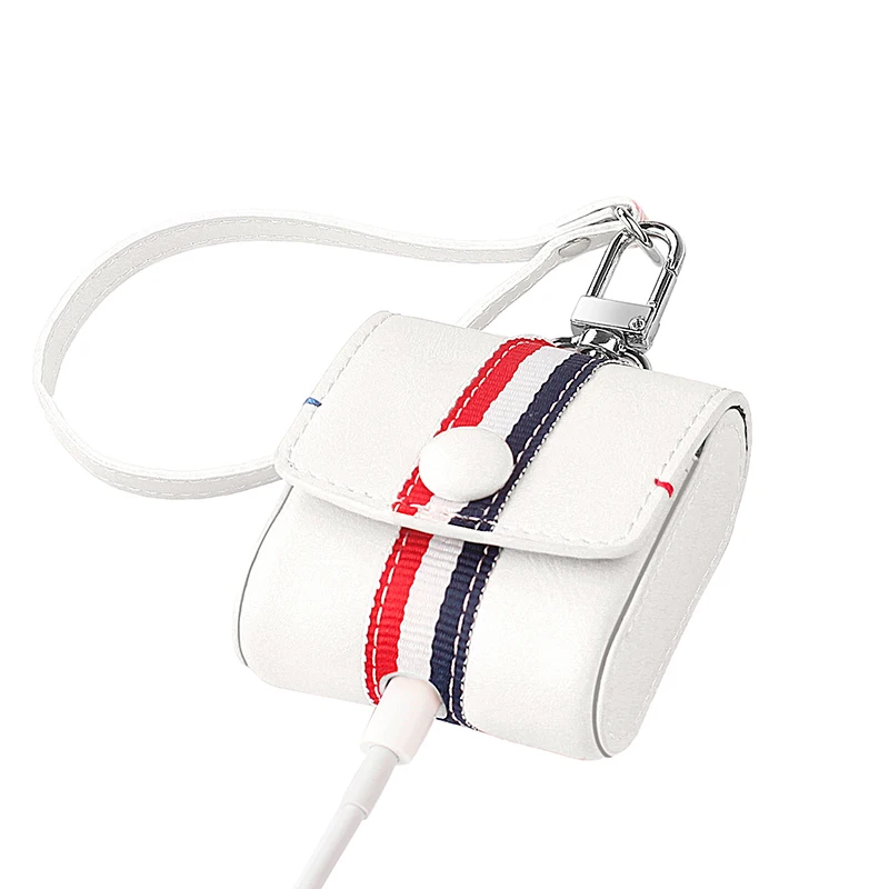 Fashion Style Case For Airpods Leather Cover Case For Apple Earpods Small Cover Bags For Earphone Coque Euro US Protective Skin (1)